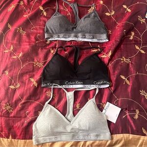 3 Calvin Klein Women's Bralettes